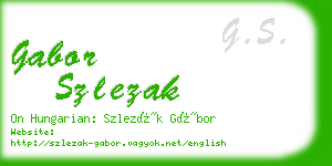 gabor szlezak business card